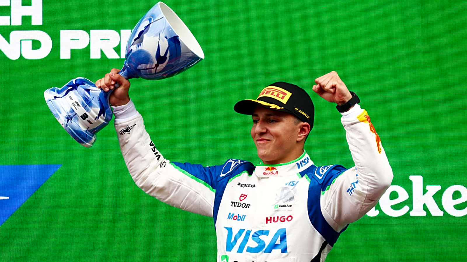 Isack Hadjar’s Dutch GP Trophy Snaps Apart During Team Photo Chaos