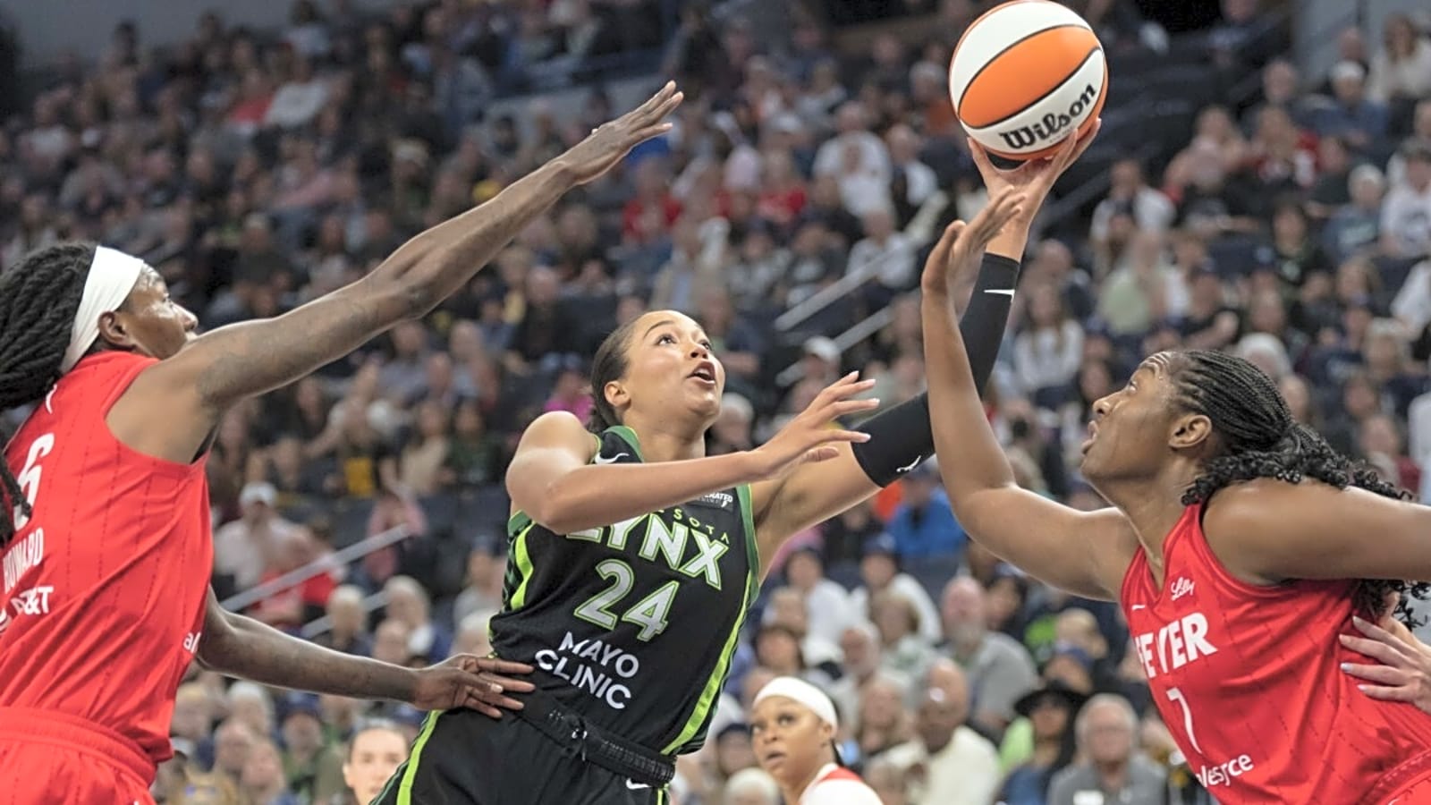 Napheesa Collier top scores with 32 on return as Lynx break Fever