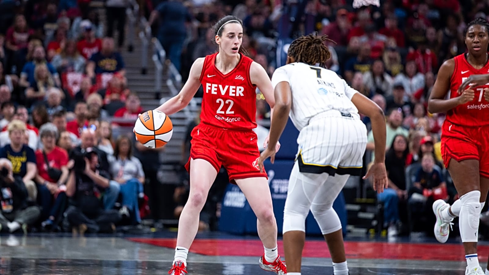 Caitlin Clark Gets in Altercation With Angel Reese After Hard Foul in Opener