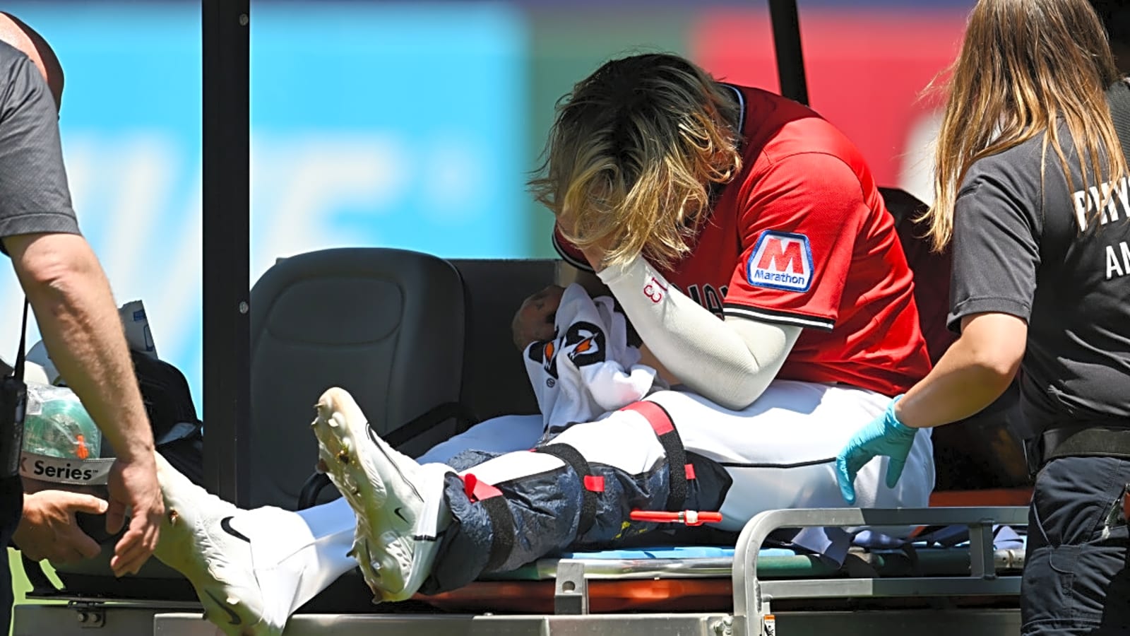 Guardians Infielder Carted Off After Ugly Ankle Injury