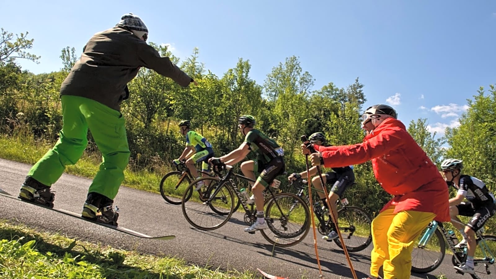Influencers Take Over New Tour de France Course on Skis