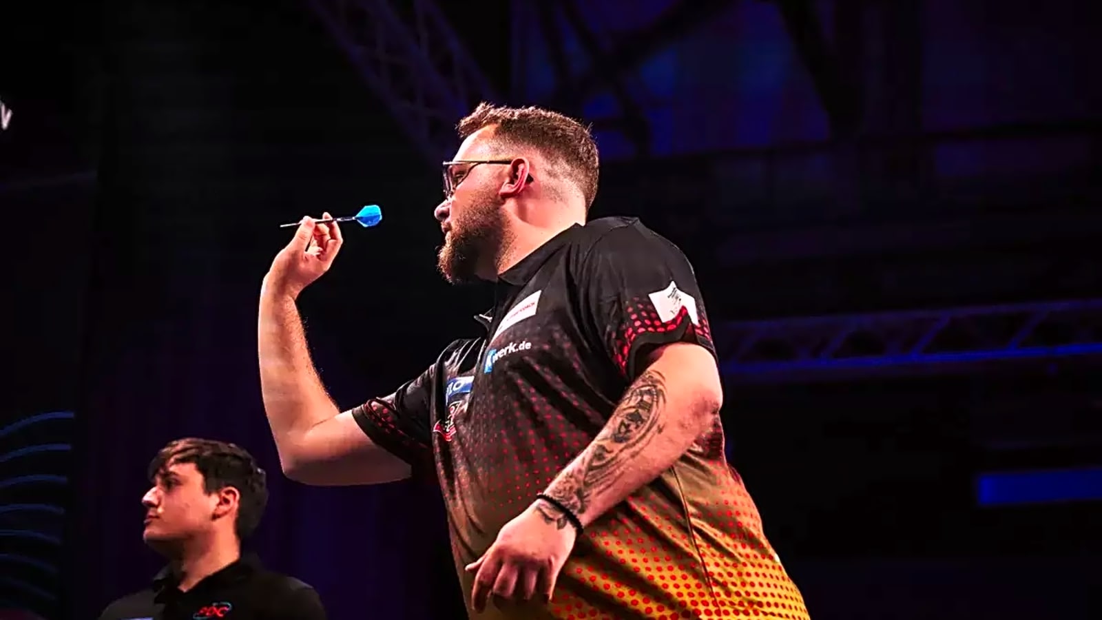 Watch: Leon Weber throws nine-dart finish at Players Championship 20