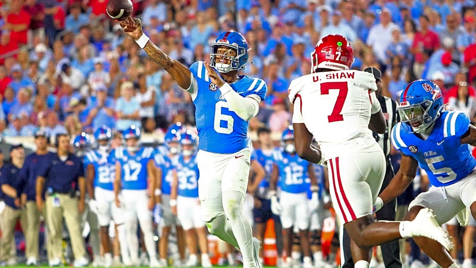 Lane Kiffin reveals how Ole Miss found Trinidad Chambliss and compares his transfer situation to Jaxson Dart