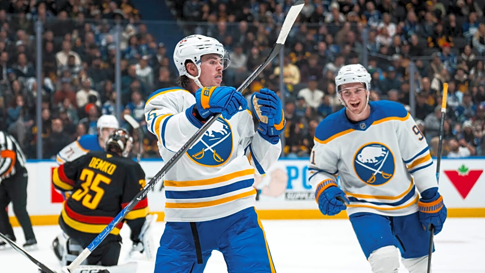 Zach Benson’s 1st in 35 Games Lifts Sabres to 3-2 Win Over Canucks