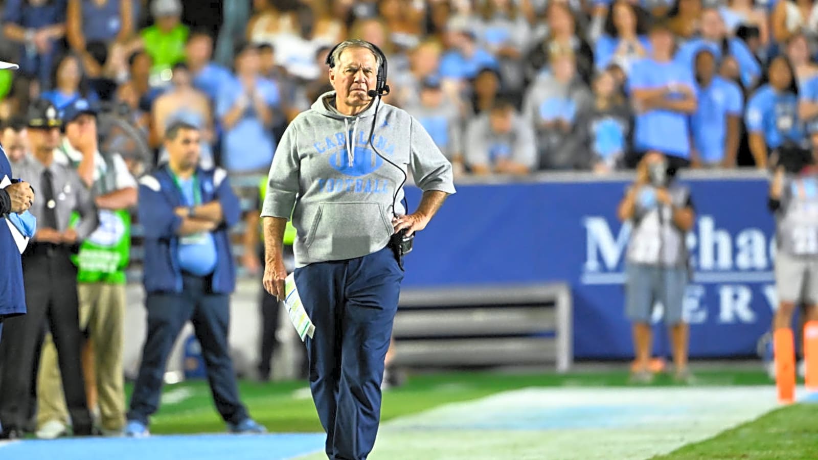 UNC head coach Bill Belichick and girlfriend Jordon Hudson denied in trademark filings