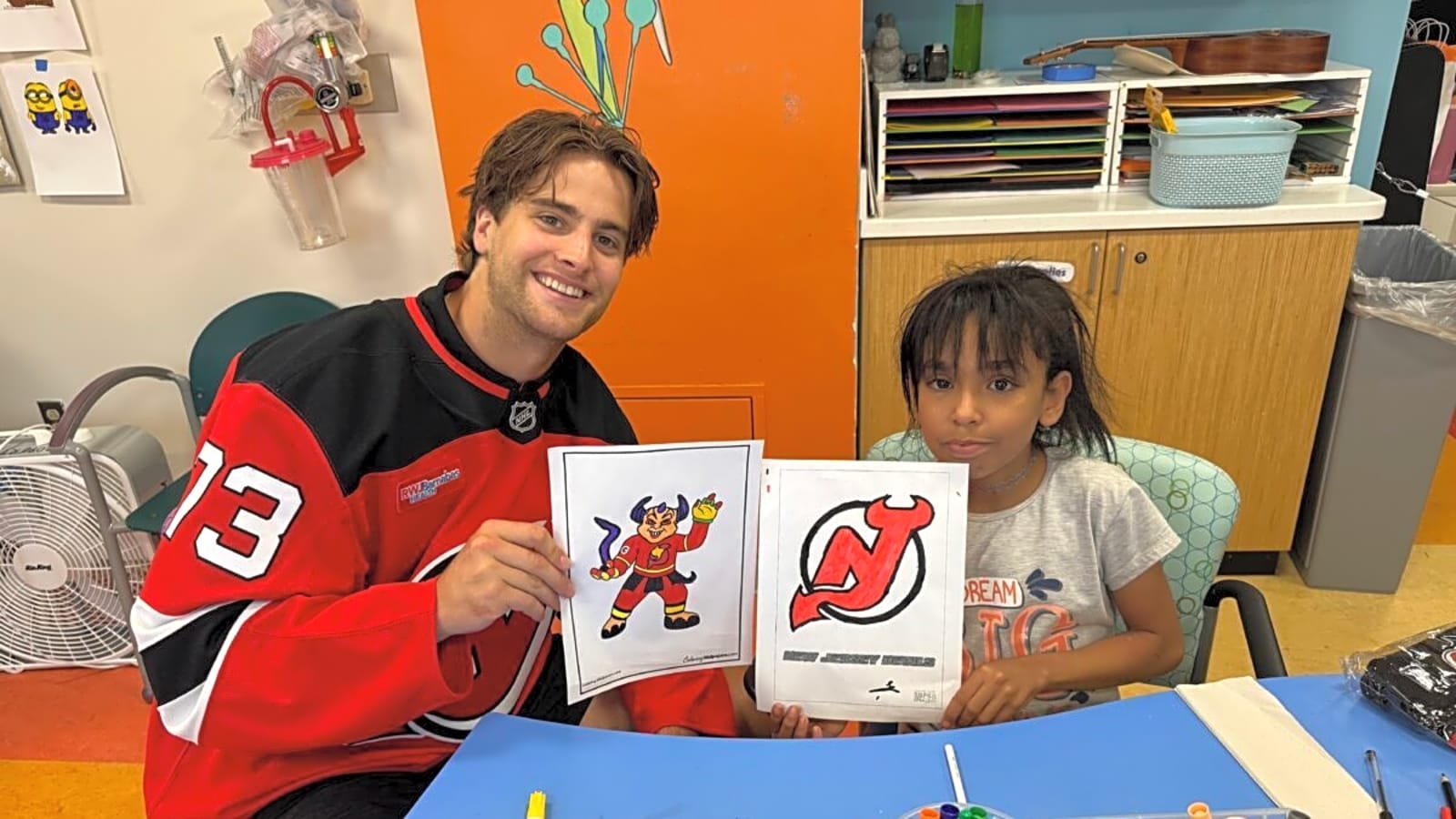 Devils Prospects Make a Difference With Hospital Visits