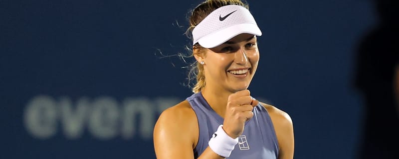 Anna Kalinskaya’s Dog Runs on the Court After her Win in Washington