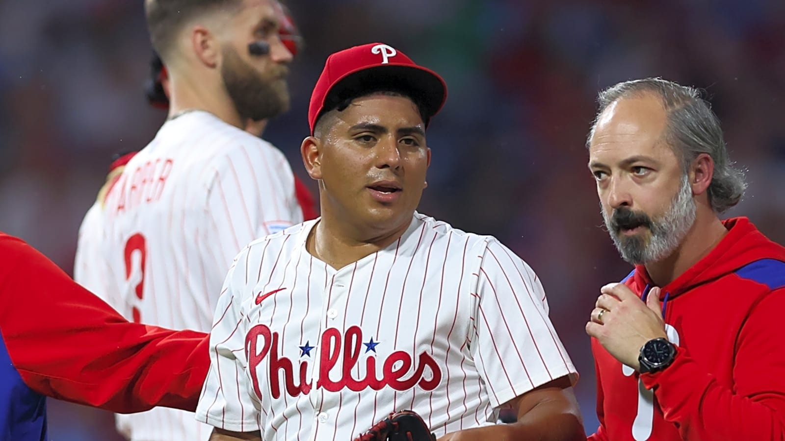 Phillies SP Ranger Suarez eases fears after being struck by line drive