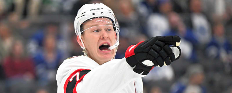 NHL punishes Brady Tkachuk for slashing opponent from bench