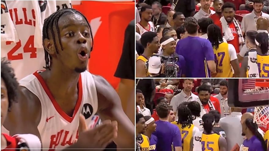 Caleb Wilson Belittles Lakers Player With A 3-Word Message; Triggers Heated Halftime Exchange