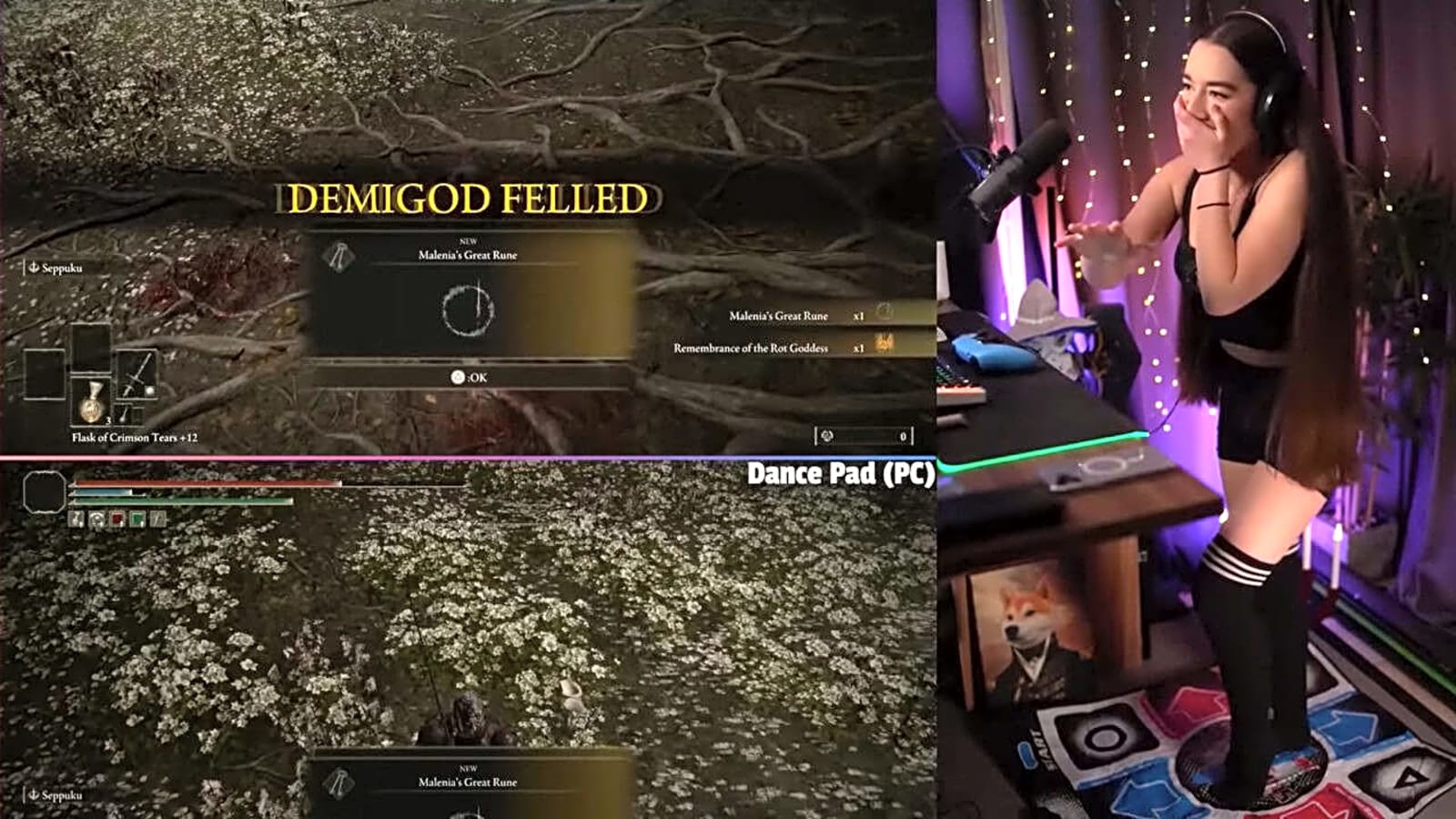 Elden Ring streamer says to hell with challenge runs, plays the open-world game alongside Street Fighter 6 while DJing at a club instead