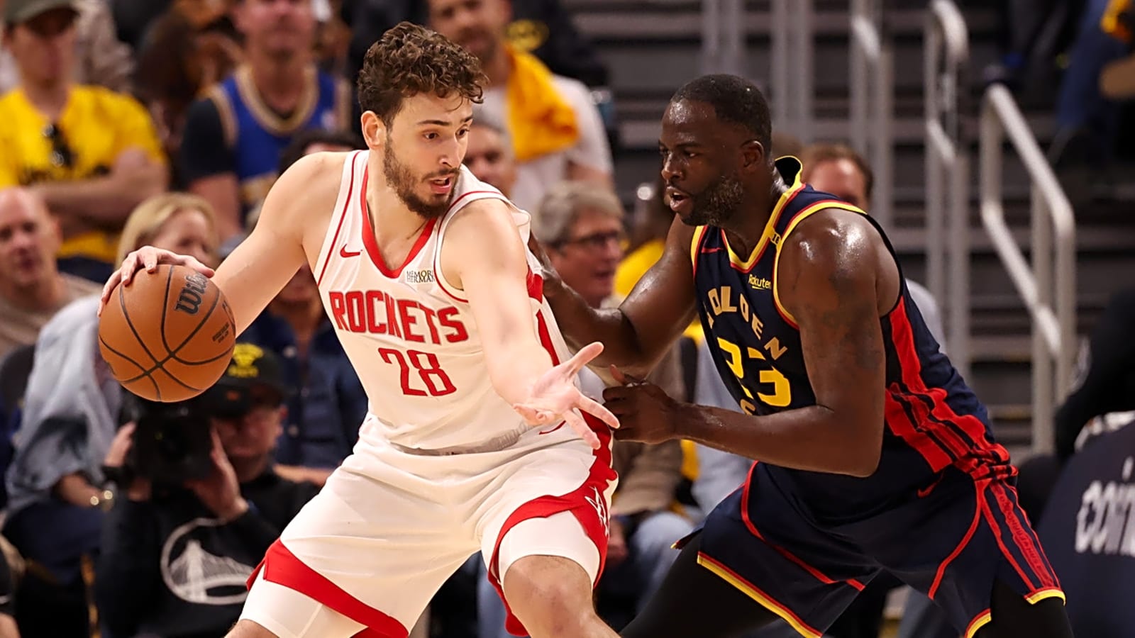 Watch: Warriors and Rockets have first-half altercations