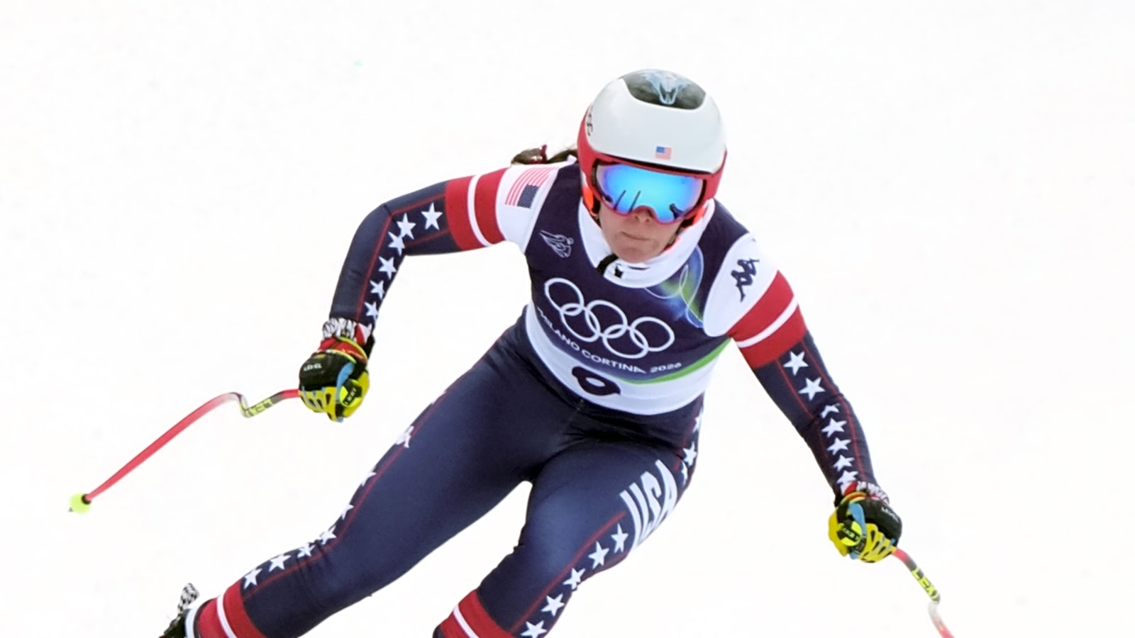 American Breezy Johnson wins Olympic women's downhill after Lindsey Vonn suffers horror crash