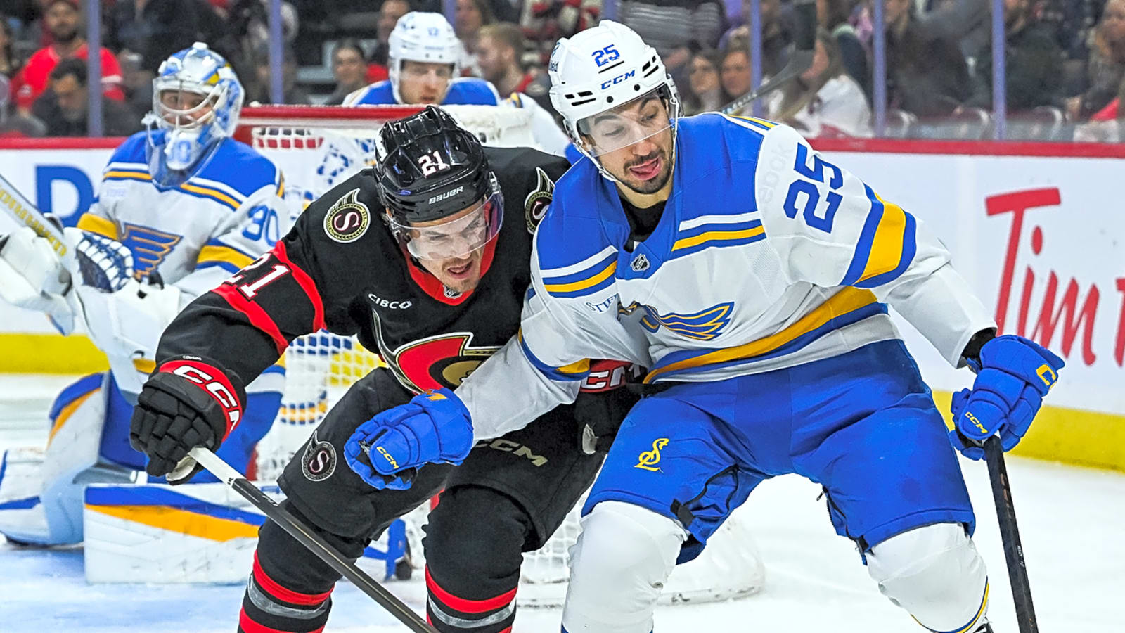 Star winger Jordan Kyrou leaves Blues game with injury