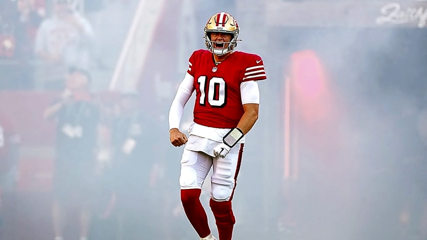 Where does 49ers Mac Jones land in top backup QB rankings based on estimated trade value?