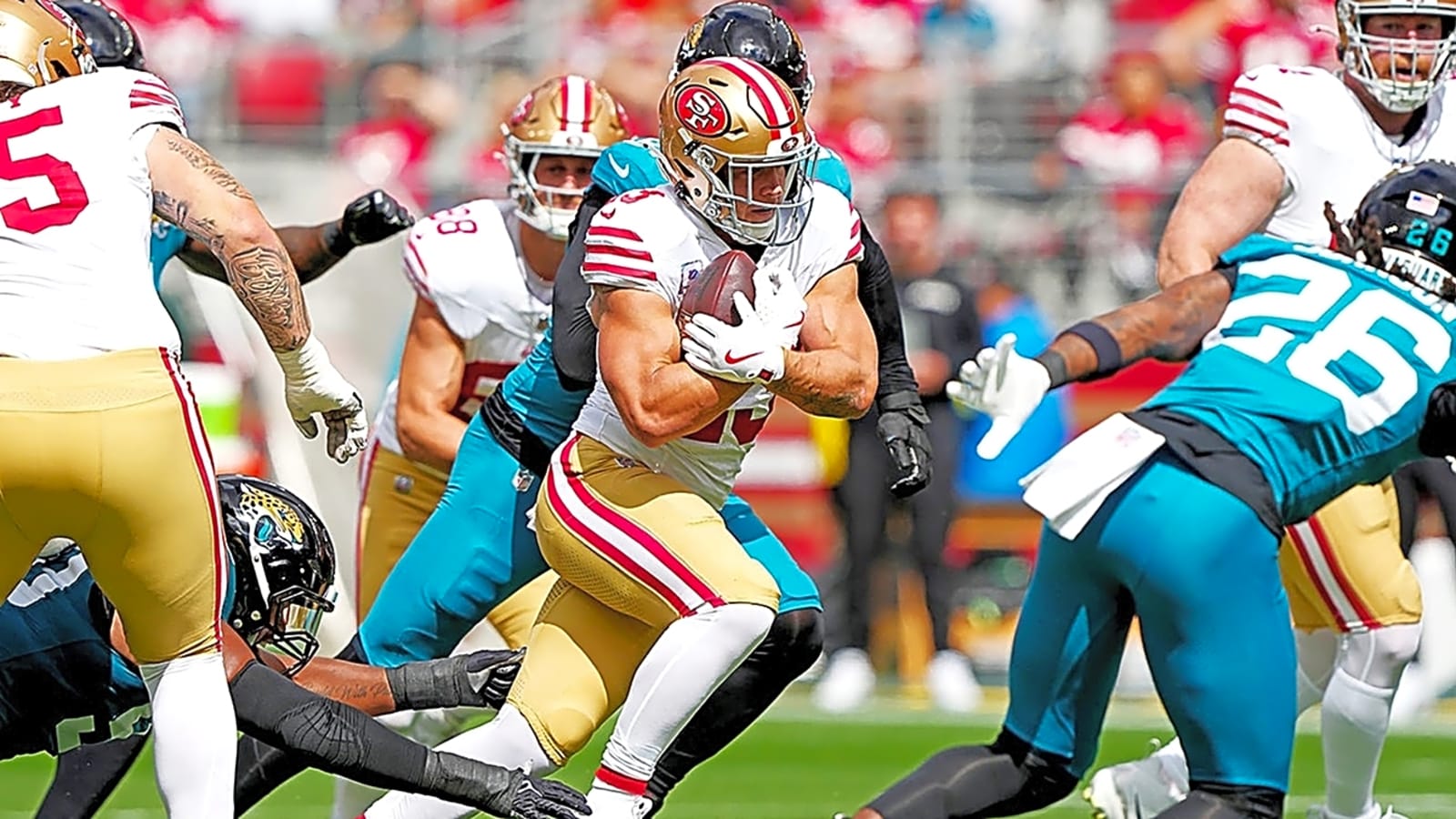 Key stats from the 49ers&#39; 26-21 Week 4 loss vs. the Jaguars