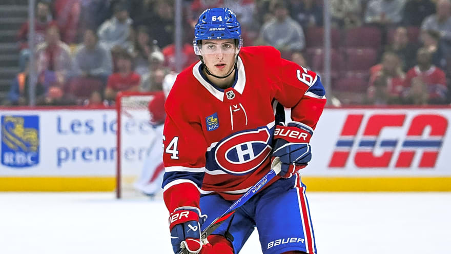 David Reinbacher scores in front of several NHL scouts