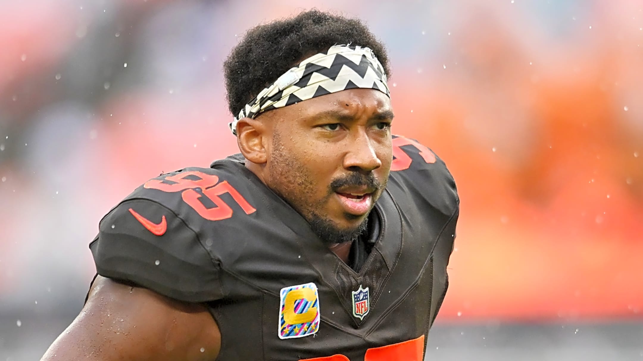 Browns' Myles Garrett explains viral outburst in blowout loss to Patriots