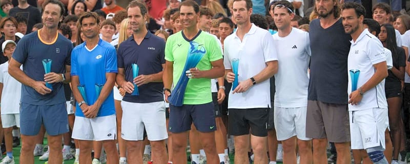 Rafael Nadal sends message to Andy Murray after beating him in his first exhibition event since retiring