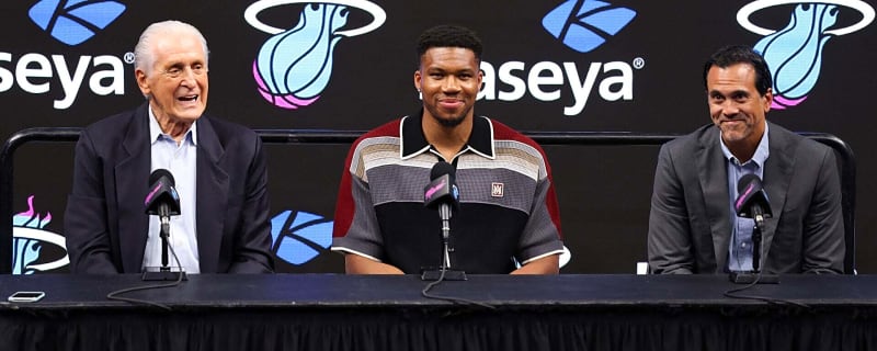 Giannis Antetokounmpo reveals Pat Riley’s special ‘oh wow’ gesture in Greece