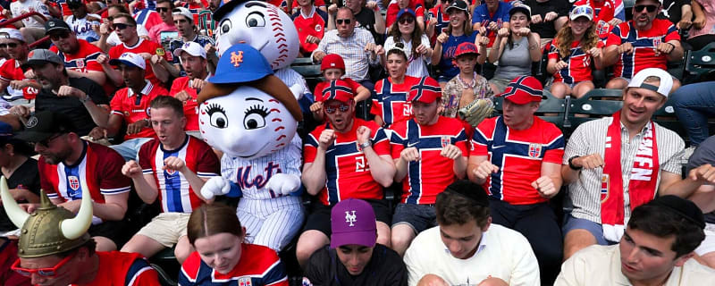 Incredible moment at New York Mets game as Norway fans turn up in numbers, treat fans to iconic row