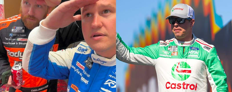 Brad Keselowski Mocked By Teammates Chris Buescher and Ryan Preece At Production Day