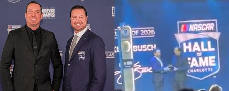 Watch: Kurt Busch Receives His 2026 NASCAR Hall of Fame Ring From None Other Than Brother Kyle Busch