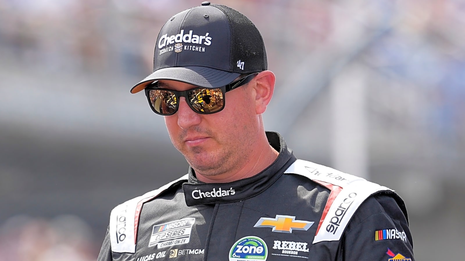 Watch: Keselowski, Blaney, Busch crash during pit stops at Talladega