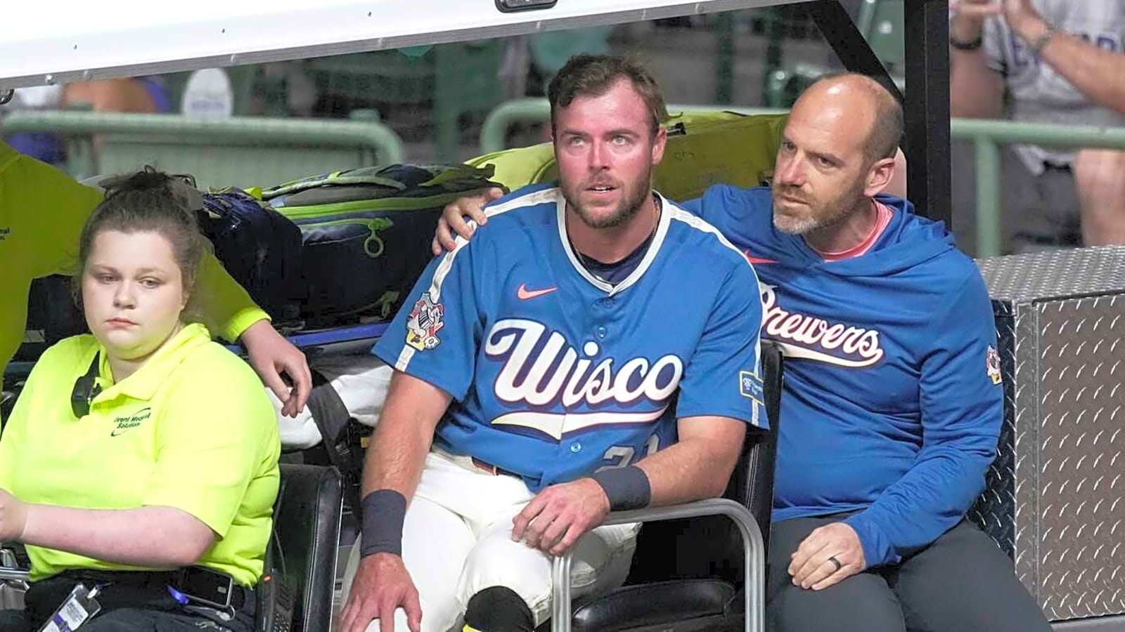 Brewers OF Brandon Lockridge lands on IL after crashing into wall