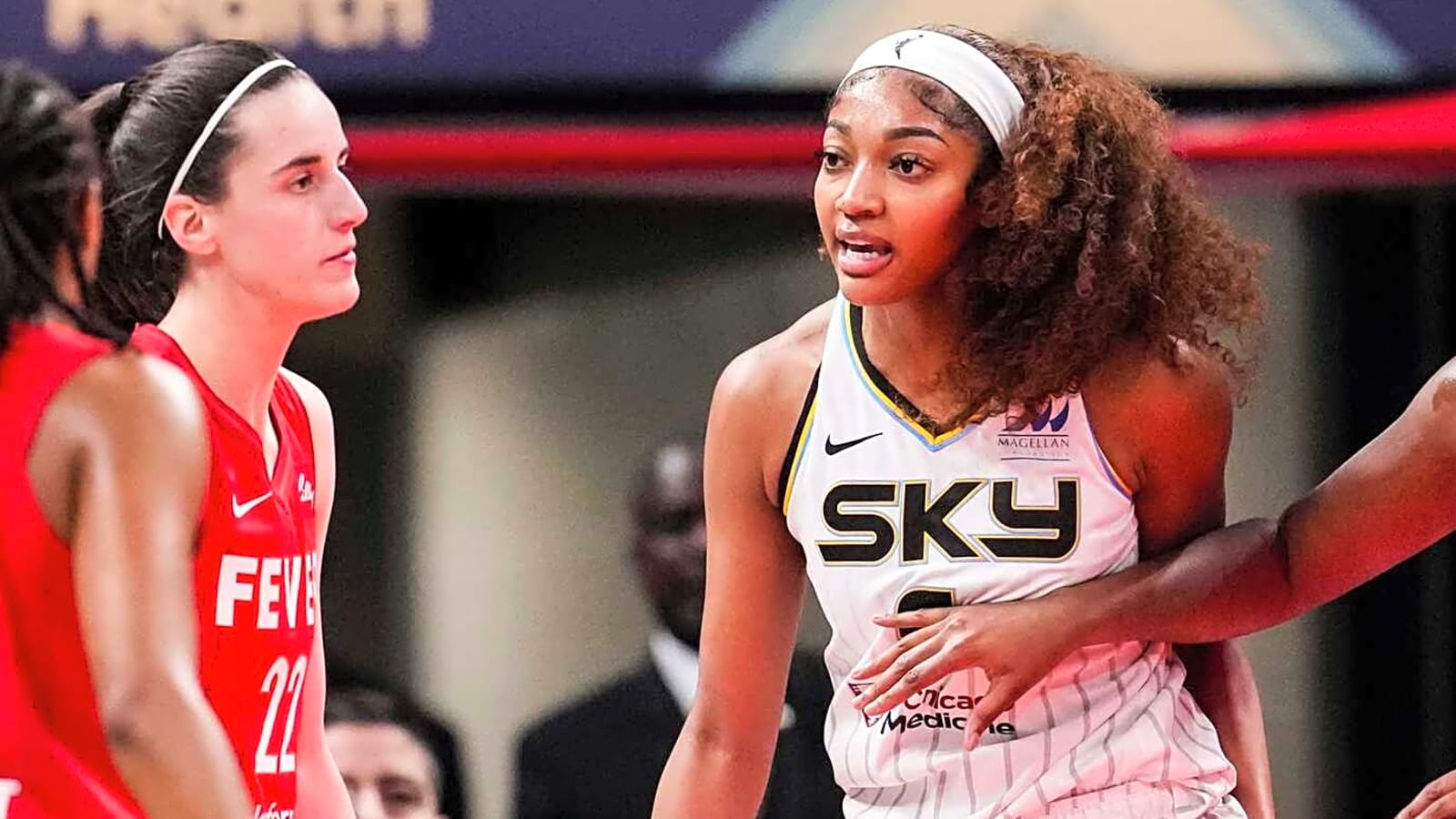 Chicago Sky's Angel Reese pops off after getting decked by Caitlin Clark