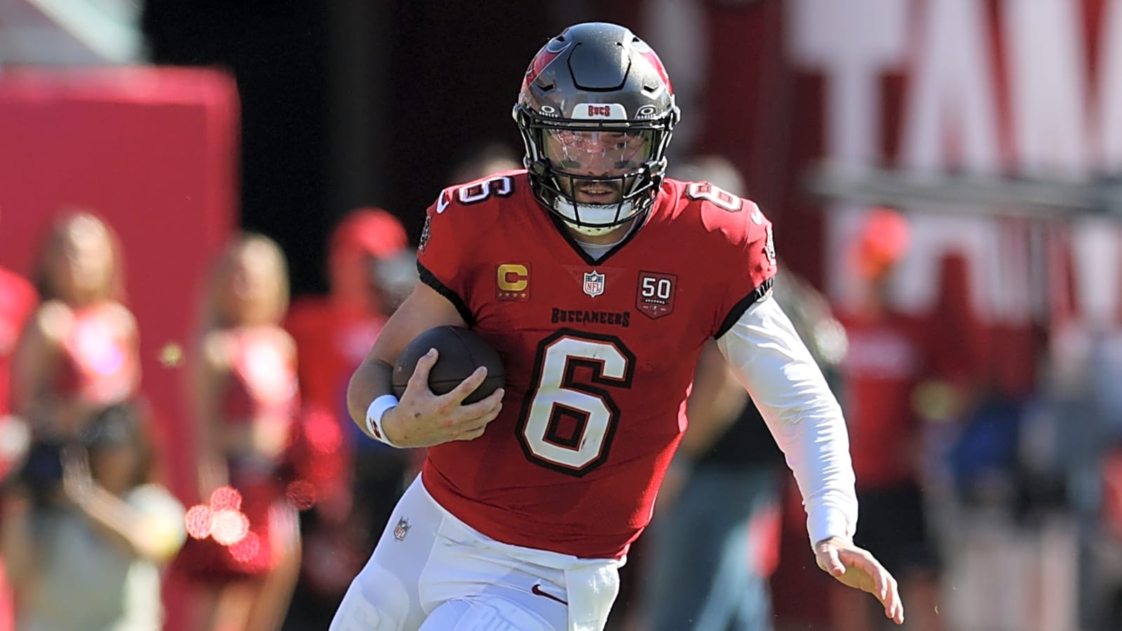 NFC Notes: Baker Mayfield, Tetairoa McMillan, Buccaneers, Falcons, Panthers