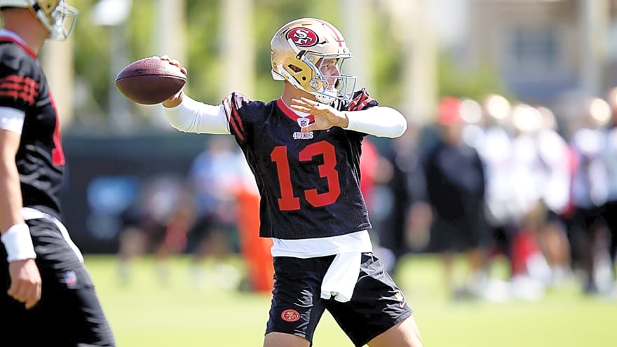 Watch: 49ers players take the practice field for first OTA session