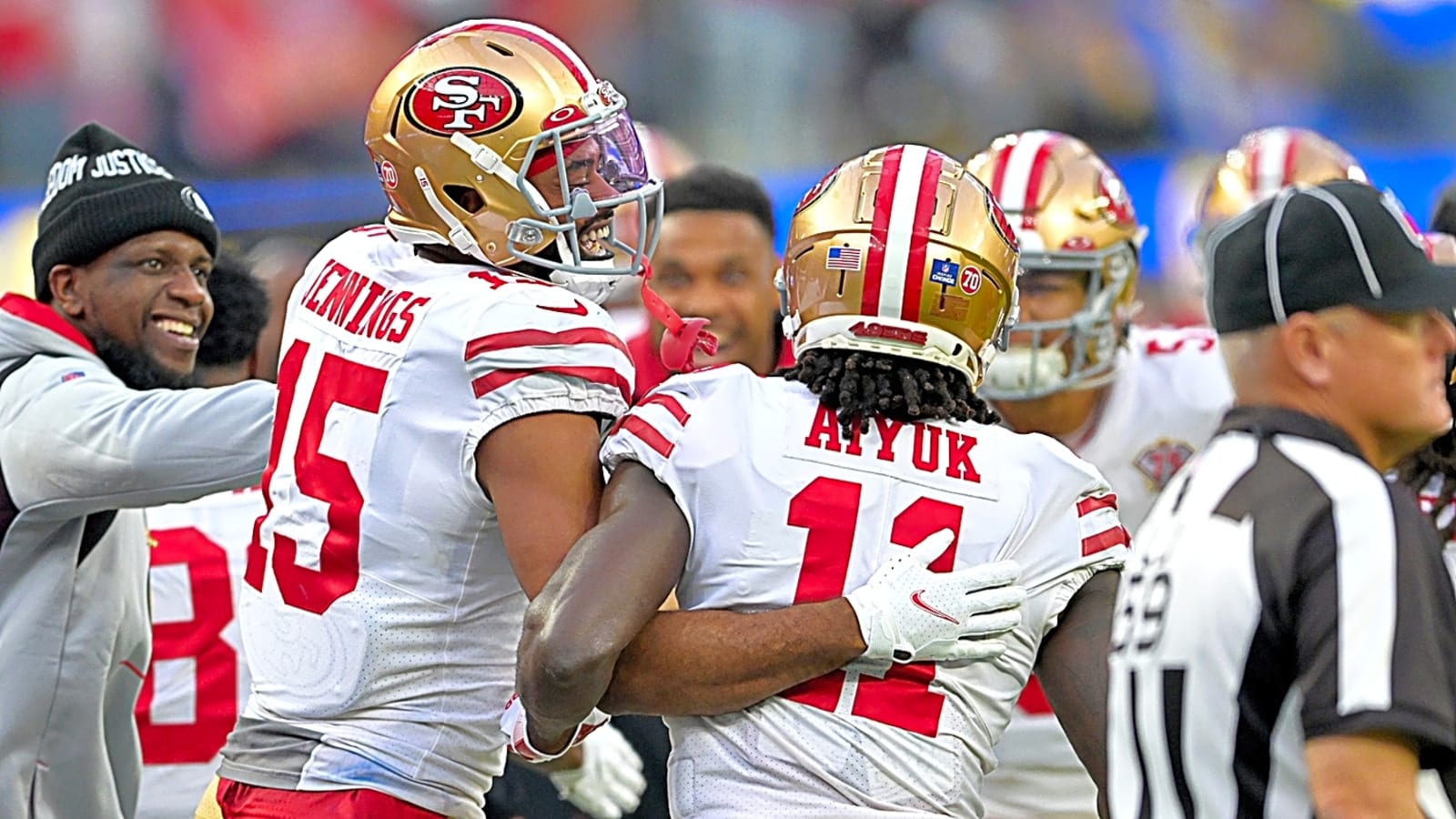 Why PFF ranks 49ers&#39; receiving corps surprisingly high for 2025