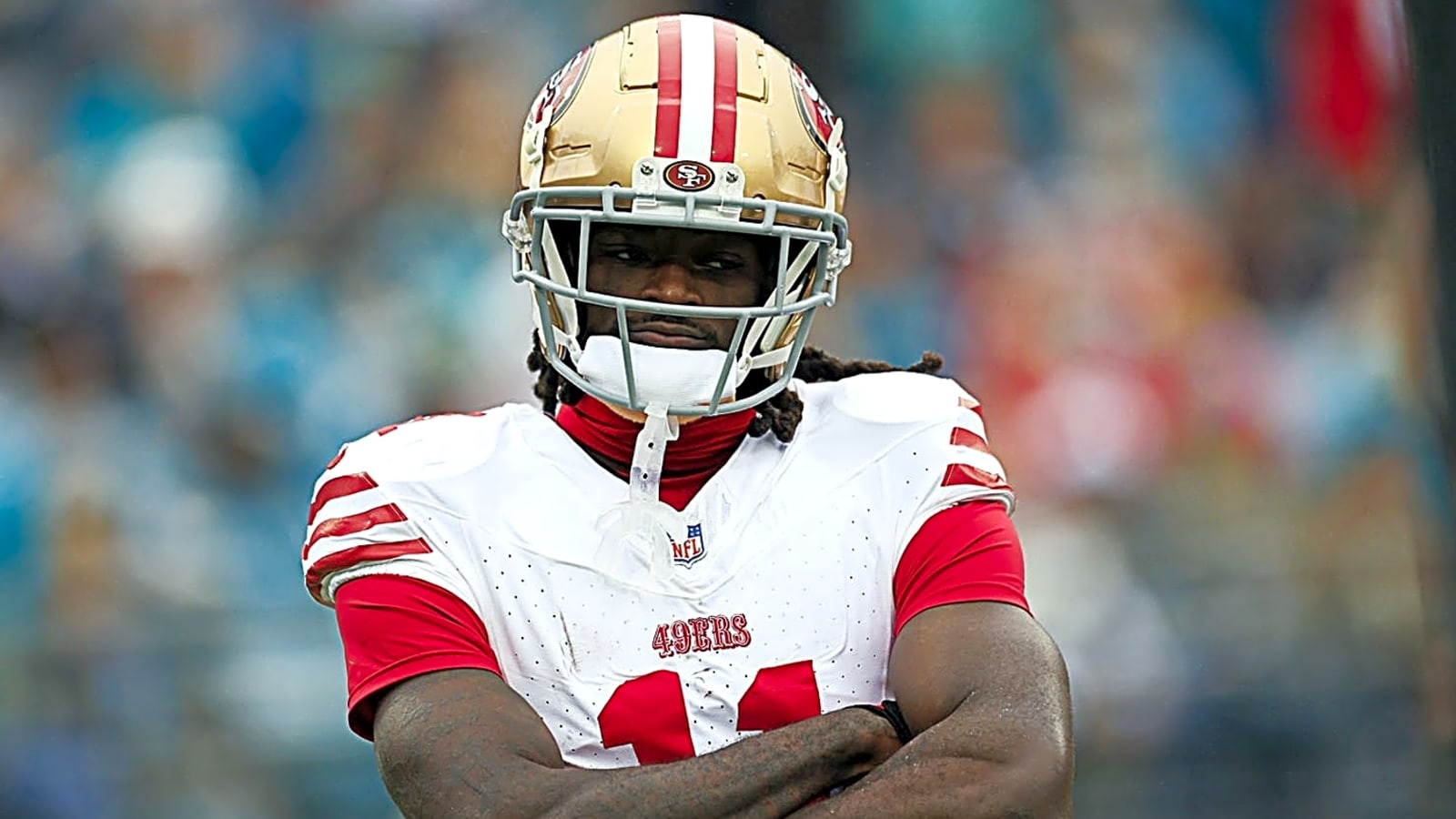 Watch: Brock Brandon Aiyuk catching passes ahead of 49ers-Raiders