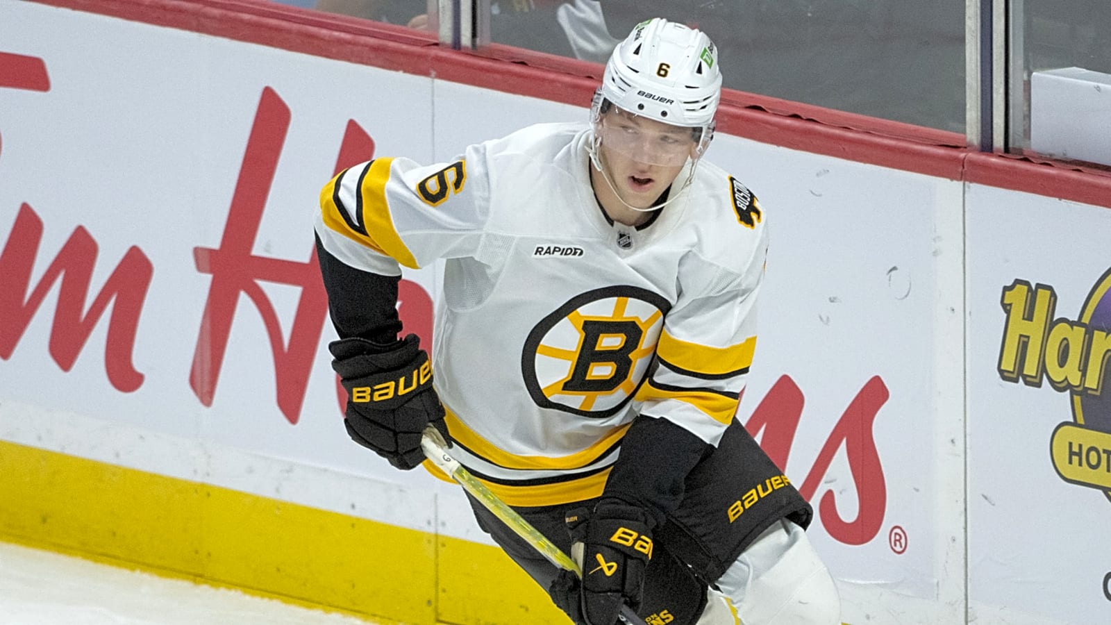 'Angry' Mason Lohrei Trying to Stay Positive After Sitting for Bruins