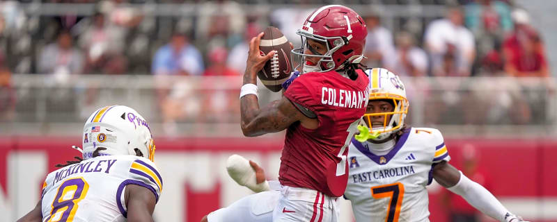 Alabama isn’t shying away from the Ryan Coleman-Williams questions after his Week 1 performance against East Carolina