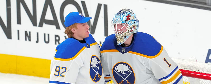 Golden Knights shut out 2-0 by Sabres as Luukkonen stands tall