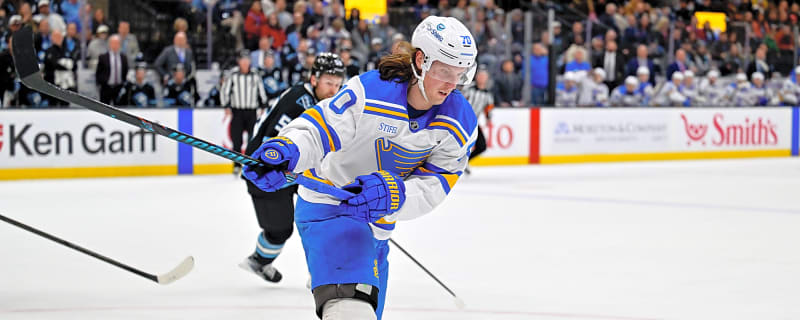 Blues player gets cut by a skate after collision with Connor McDavid