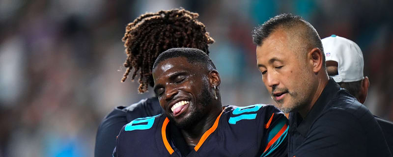 Tyreek Hill shares social media video from a hospital bed