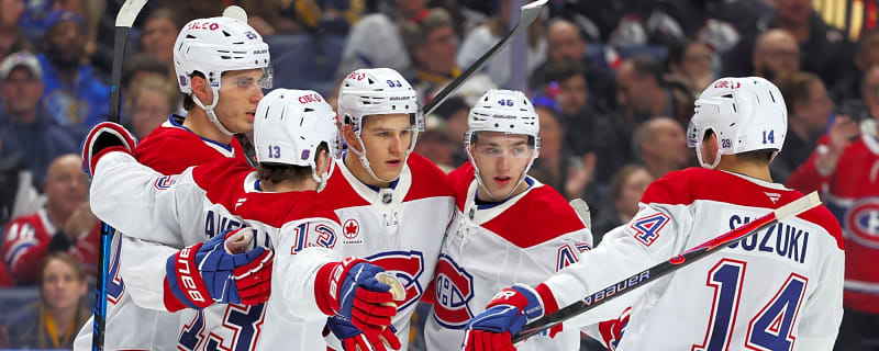 The habs are the first team with five players scoring 40 or more points this season