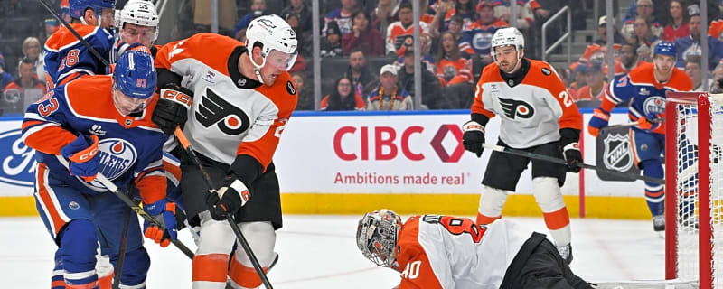 Oilers had horrible start against the Flyers, four bad games since the break, and the kid line conundrum