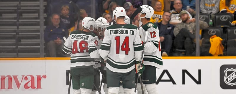 Wild start slow before pounding Bruins in home opener