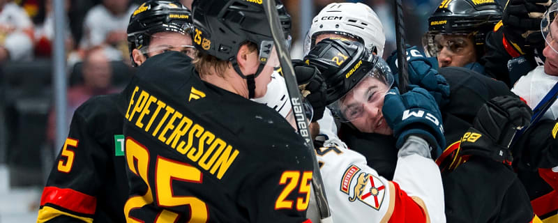 Canucks youngsters keep things light in post-practice fighting practice
