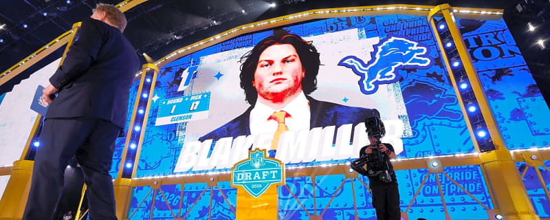 The Lions drafted Blake Miller and traded up for Derrick Moore because Brad Holmes wanted his identity back