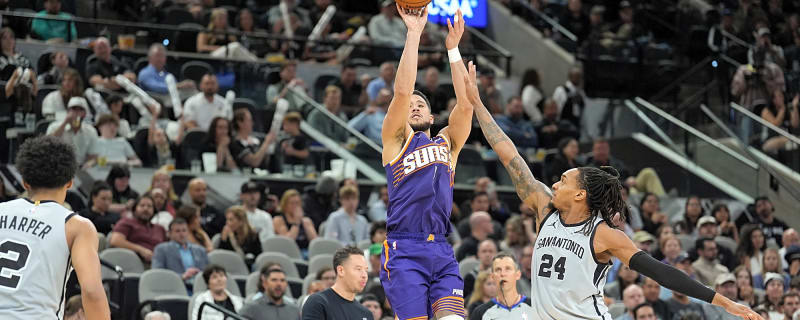 Devin Booker injured at end of Phoenix Suns’ heartbreaking loss to Spurs