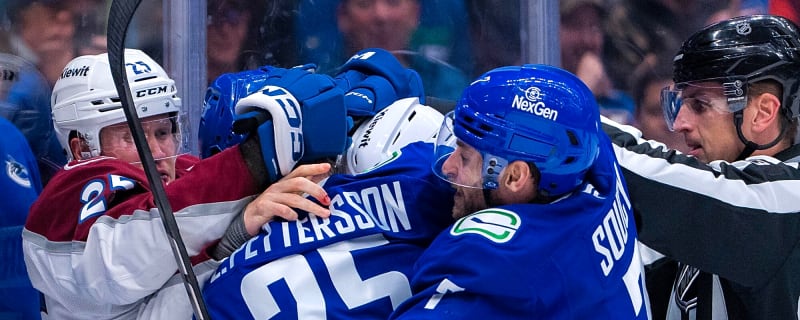 Top 5 Canucks fights of the 2024-2025 season: #2 – Elias Pettersson vs. Logan O’Connor