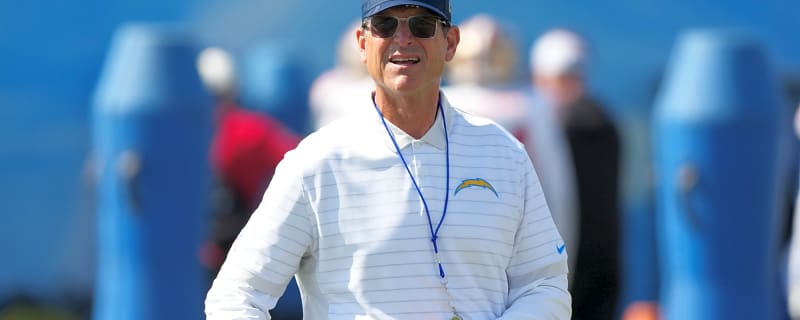 Jim Harbaugh breaks out a wild phrase to describe Justin Herbert