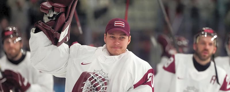 Latvia’s Elvis Merzlikins to start qualification game against Sweden