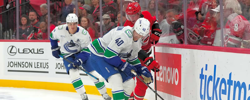  DeBrusk scores twice at 5v5 while Pettersson adds two assists in Canucks’ loss to Hurricanes