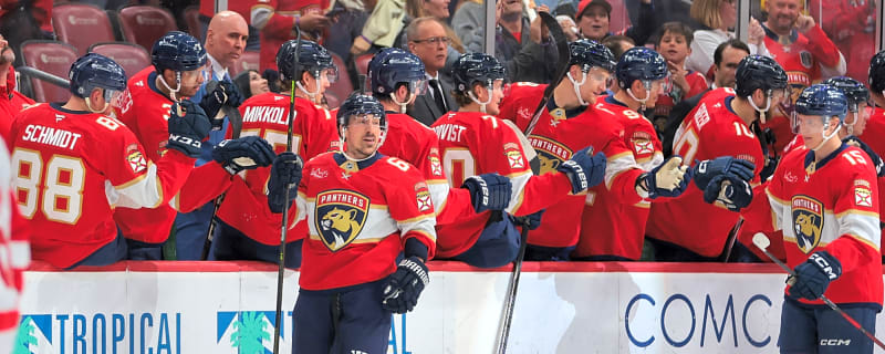 Evan Rodrigues roasts Brad Marchand after scoring his first Panthers goal